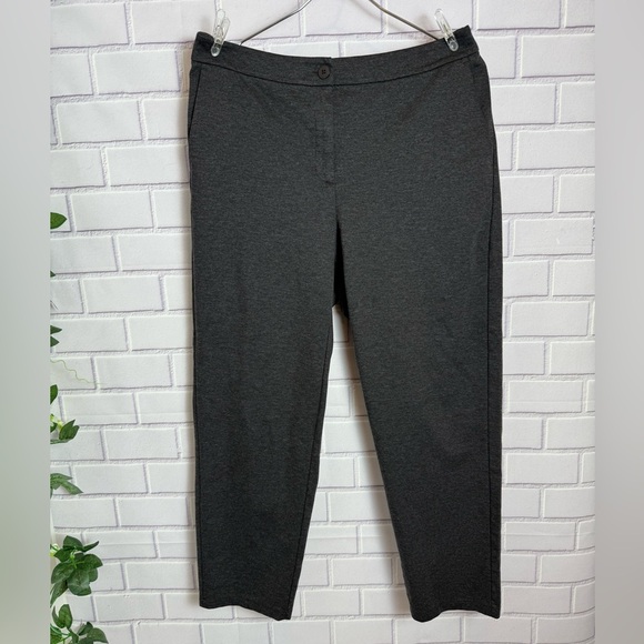 Eileen Fisher Dark Gray Straight Leg Pants Women's Size M - Picture 1 of 7